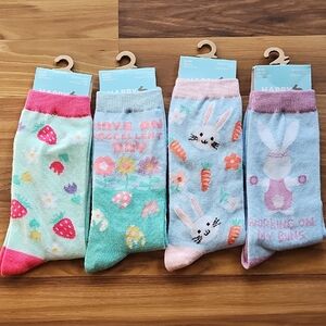 Spring Easter Novelty Socks, Lot Of 4, New With Tags